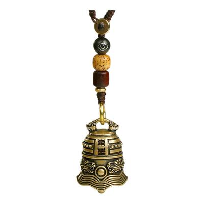 纯黄铜铃铛男车钥匙扣挂