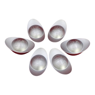 仿真银元宝实心摆件银元宝桌面摆件聚宝盆装饰品开业乔迁元宝礼品