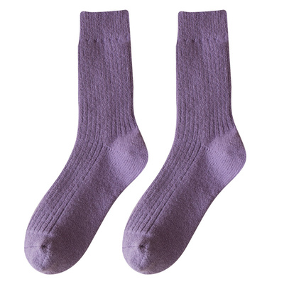 【不起球羊毛袜】加绒加厚保暖袜