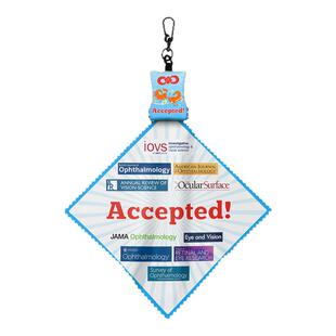 Accepted便携眼镜布包挂件医学专业清洁布袋好运背包挂饰钥匙扣