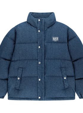 MARITHE经典LOGO牛仔羽绒服