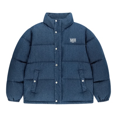 MARITHE经典LOGO牛仔羽绒服