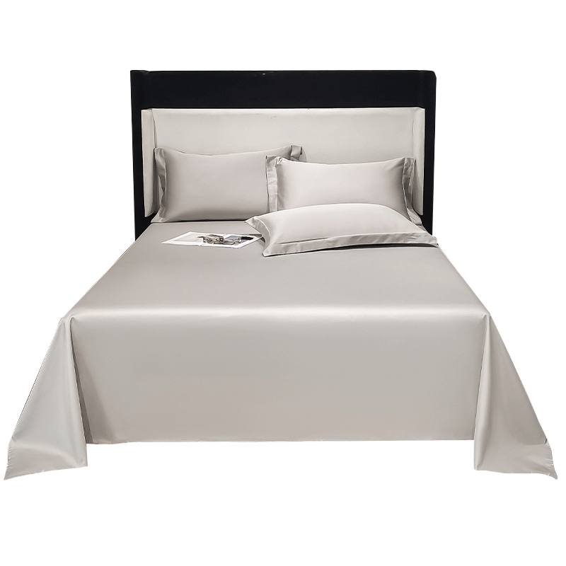 轻奢高级新疆长绒棉床单单件纯棉100全棉贡缎被单枕套布料三件套