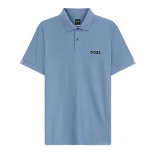 【四向弹力】BOSS博斯男士26夏新款网球系列条纹短袖BOSSPolo