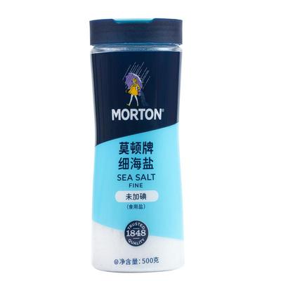 莫顿无碘细海盐500g瓶装