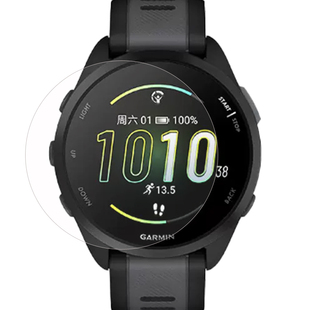 适用于佳明165手表膜钢化膜Forerunner165音乐版保护膜FR55镜面全覆盖防刮防摔高清贴膜