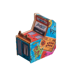 8Bitdo八位堂立体拼图DIY手柄手机支架 复古街机模型可投币 拼装积木木质 儿童益智玩具男女孩成人 童年回忆