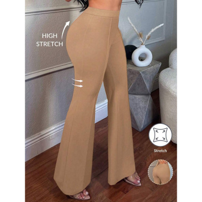 N 73081 High waist business women's formal pants 高腰商务通
