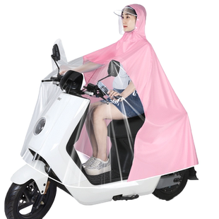 母子电动车雨衣双人亲子摩托电瓶车新款透明女全身防暴雨儿童雨披