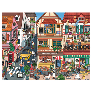 悦禧6.0+7.0系列造景贴纸特油亮膜工艺巴黎街头爱的华尔兹微缩场景3d立体小屋贴画手账手工diy解压打发时间