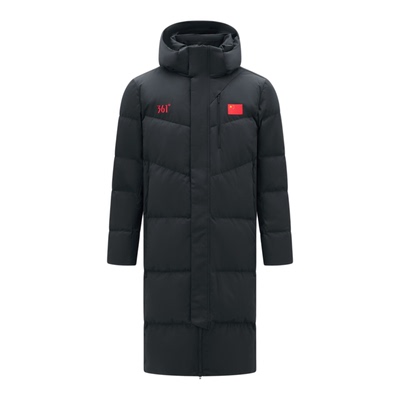 361度25冬款男长羽绒服赞助