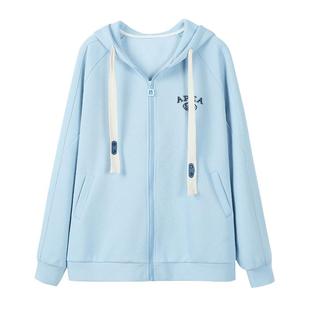 初中生少女外套2025秋冬装高中学生女孩衣服休闲运动开衫卫衣潮