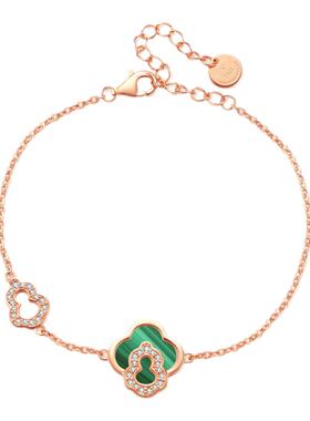 S925纯银手链四叶草葫芦饰品礼物