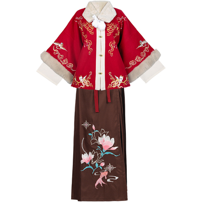 明制汉服女2023新款马面裙拜年服