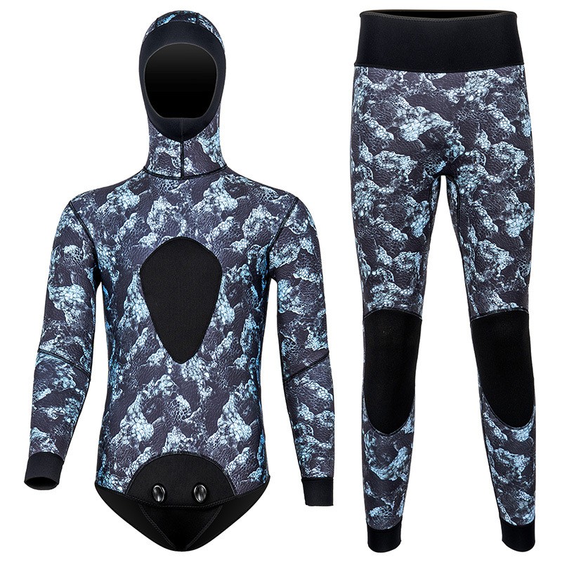 3mm猎鱼服潜水服保暖分体湿衣冬