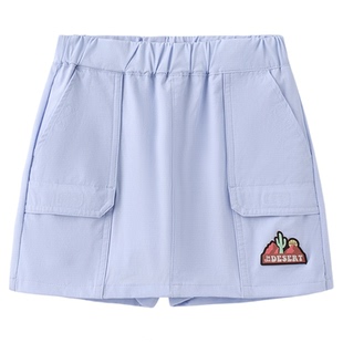 nbakids童装夏季女童半身裙短裙工装裙半身裙裤防走光K242SK320P