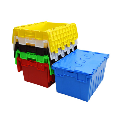 塑料加厚斜插箱带盖物流周转箱工业风新料食品超市医疗收纳大胶箱