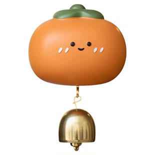 事事如意创意柿子多巴胺入户门铃风铃磁吸冰箱磁贴开门提醒门铃铛