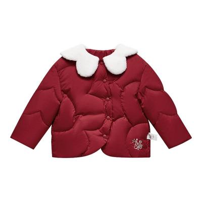 【红品限定】嫚熙童装95白鹅绒羽绒服女宝轻薄保暖女童儿童外套冬