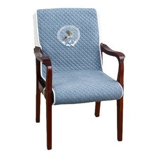 实木椅子套罩办公会议酒店中式坐垫套椅套老板椅带扶手凳子保护套