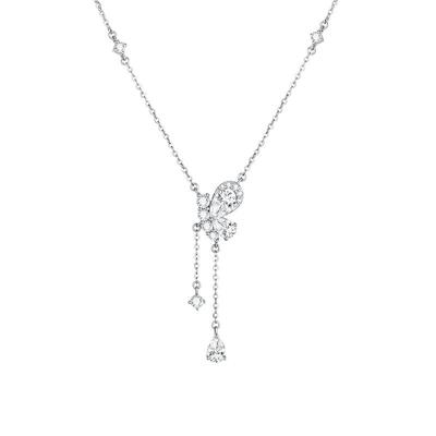 生日礼物|周大生蝴蝶项链银女