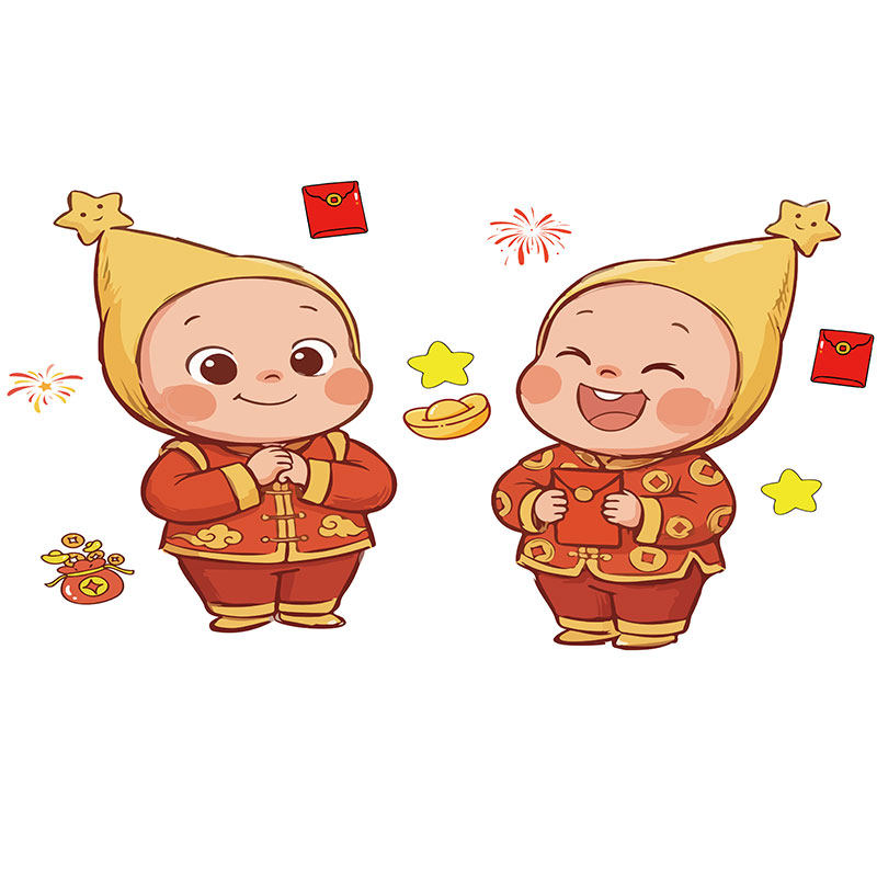 星星人2027过羊新年装饰春节氛围品布置门上贴画电视机背景墙挂件