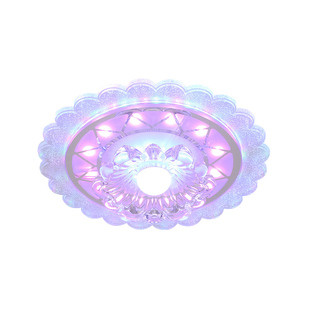 LED走廊过道玄关灯 三色变光入户阳台水晶射灯 现代简约门廊筒灯