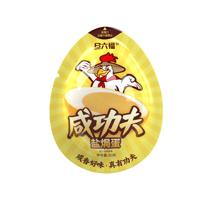 旦六福盐焗鸡蛋五香卤蛋无壳茶叶蛋泡面搭档早餐熟食即食卤味零食