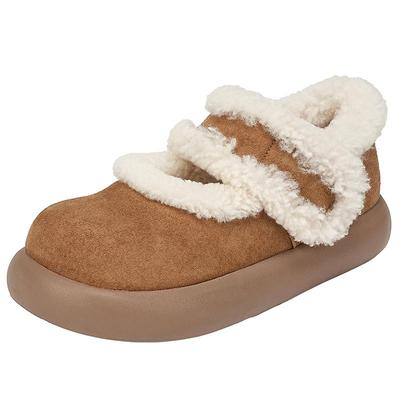 EBLAN/伊伴厚底土豆毛毛玛丽珍鞋