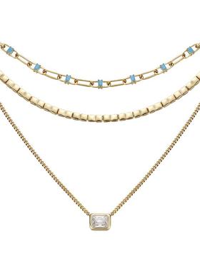 VITARING简约小众叠戴多层项链女