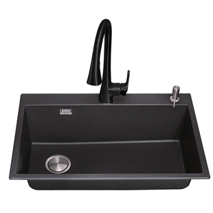 科勒家用厨房石英石洗碗池台下式大单槽一体菜盆K-31084T-2HD-UM1