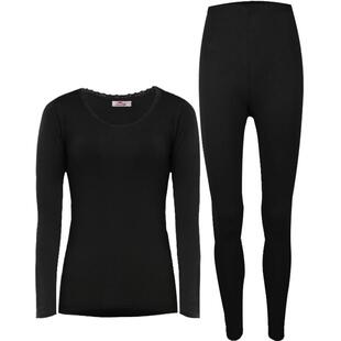 浪莎女士秋衣秋裤套装莫代尔棉毛衫薄款美体紧身打底保暖内衣冬季