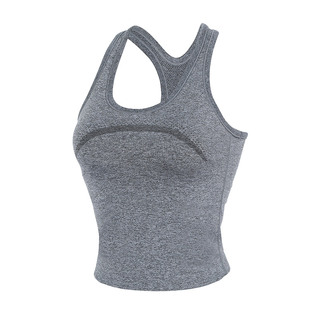 annerun运动内衣女宽肩带透气速干健身文胸高弹裸感跑步瑜伽背心