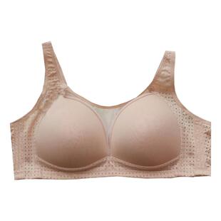 天然乳胶文胸光面抹胸防走光C杯大胸显小性感聚拢女生内衣
