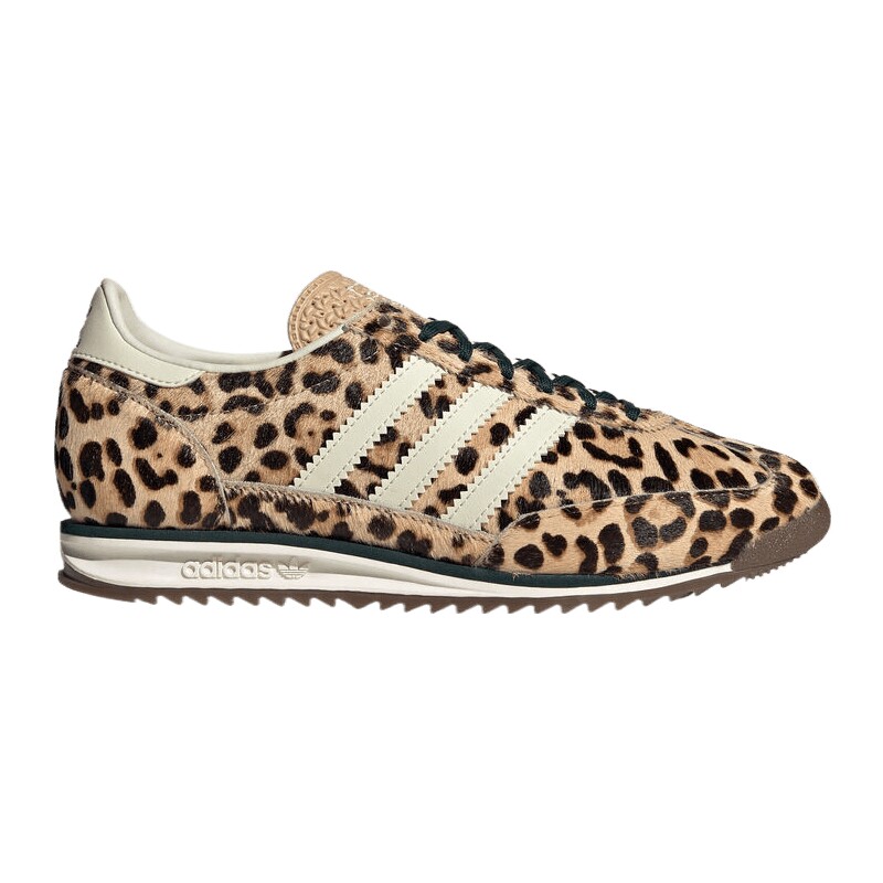 adidas阿迪达斯三叶草男女「T头鞋」复古豹纹薄底运动鞋KI4205