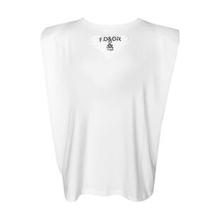 blood&glitter/璞德格骊无袖短袖t恤女夏2025新款垫肩设计感上衣