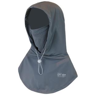 防晒面罩男遮全脸防护围脖夏季冰丝护颈脖子头套开车骑行脸罩脖套