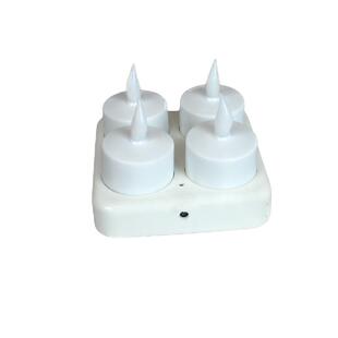 4座白壳无杯电子蜡烛可充供佛生日剧本密室逃脱仿真酒吧舞台会所