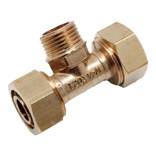 天一 金牛 铝塑管等卡套式外丝三通1216X1/2 1620铝塑管管件接头