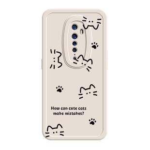 适用oppoReno2手机壳reno2F新款磨砂硅胶套Reno2Z全包线条猫咪opopreno女0pp0潮oppreno软opreno防摔opporeon