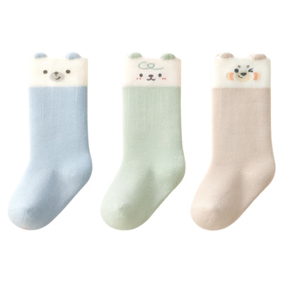 宝宝袜子婴儿中长筒加厚棉袜冬季