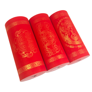 特价蜡染百米长卷万年红手写春联纸半生熟书写流畅专业对联纸