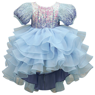 女童春款洋气连衣裙2026新款儿童爱莎公主裙小女孩生日网纱蓬蓬裙