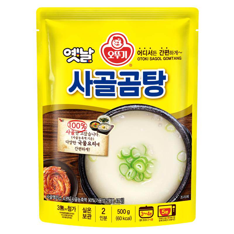 韩国进口不倒翁牛骨味浓汤包500g