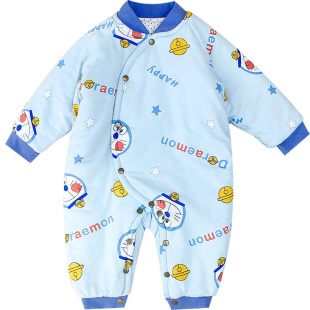 【断码清款】婴儿棉花连体保暖夹棉包屁连体哈衣宝宝春秋加棉哈衣