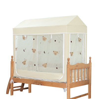 儿童床防摔蚊帐家用新款婴儿童防掉床蒙古包全包底拼接床可定制