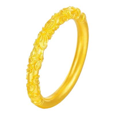 庆大福黄金樱花戒指女