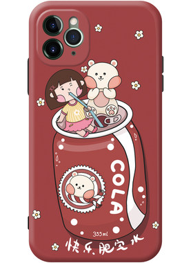 红iphone11promax可乐全包手机壳