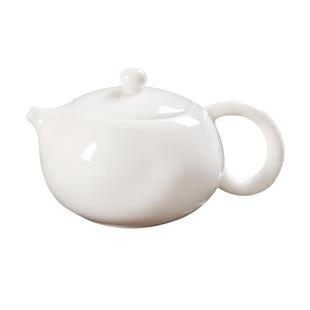 德化陶瓷羊脂玉瓷茶壶大小容量手工单壶带过滤功夫茶具泡茶西施壶