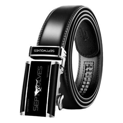 七匹狼皮带男真皮自动扣腰带